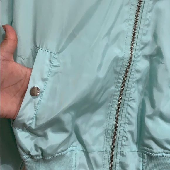 Mint Green Bomber Jacket - Picture 3 of 6